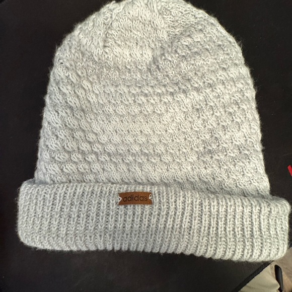 Adidas Light Gray Knit Hat - Picture 1 of 3